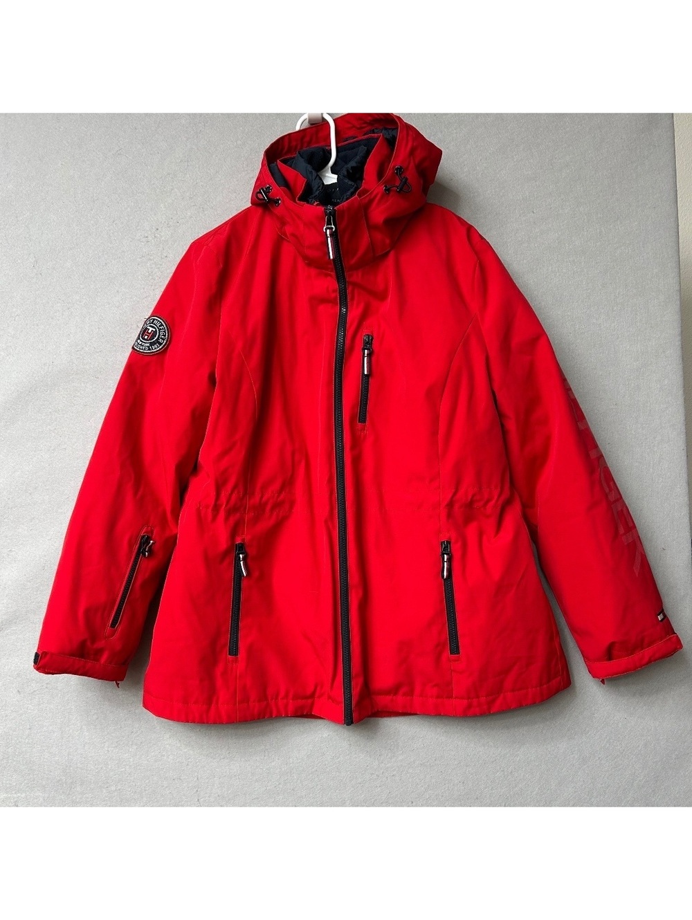 Tommy Hilfiger Red 3 in 1 All Weather System Jacket Winter Lined Womens Size XL